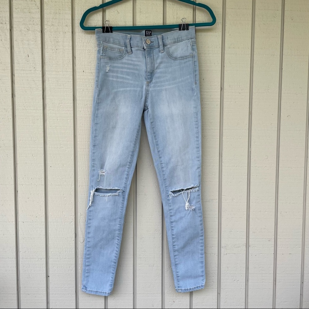 GAP Light Wash Favorite Distressed Jegging Jeans Women's 4R